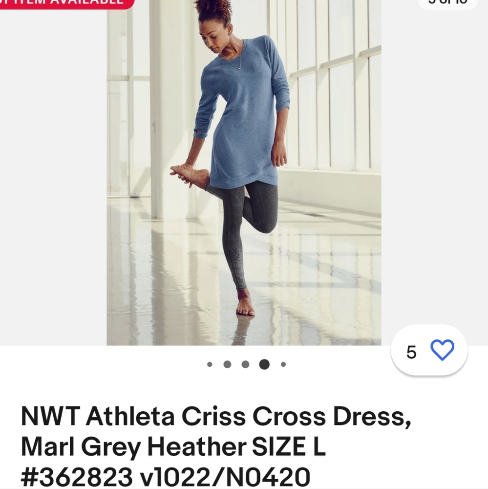 [ ATHLETA]  Women's size Small, blue Criss Cross dress.